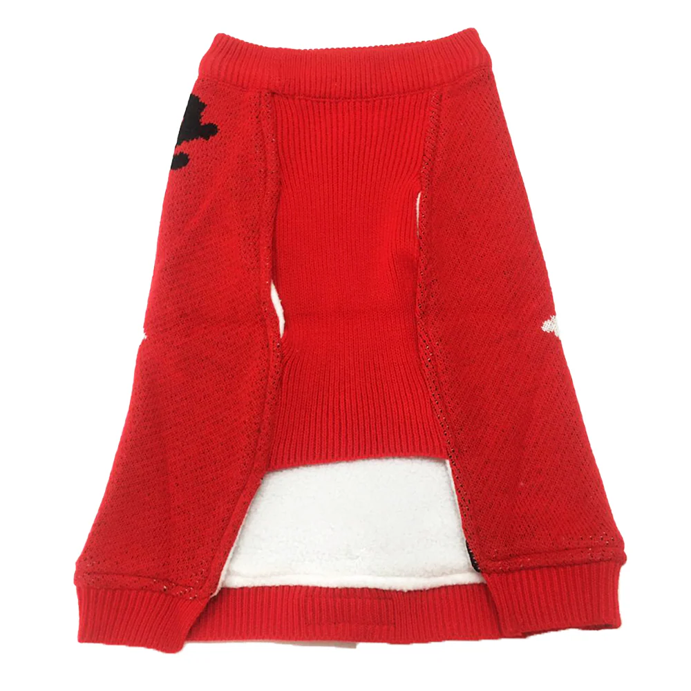 Dogobow Reindeer Knit Sweater for Dogs and Cats (Red) (Get a Bow Free) - Image 7