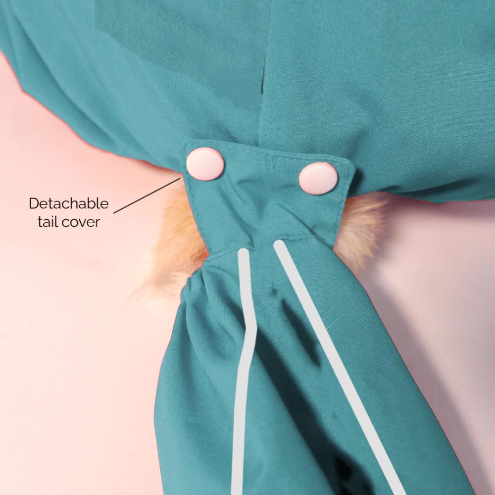 Dogobow Shark Body Suit Raincoat for Dogs and Cats (Blue) - Image 3