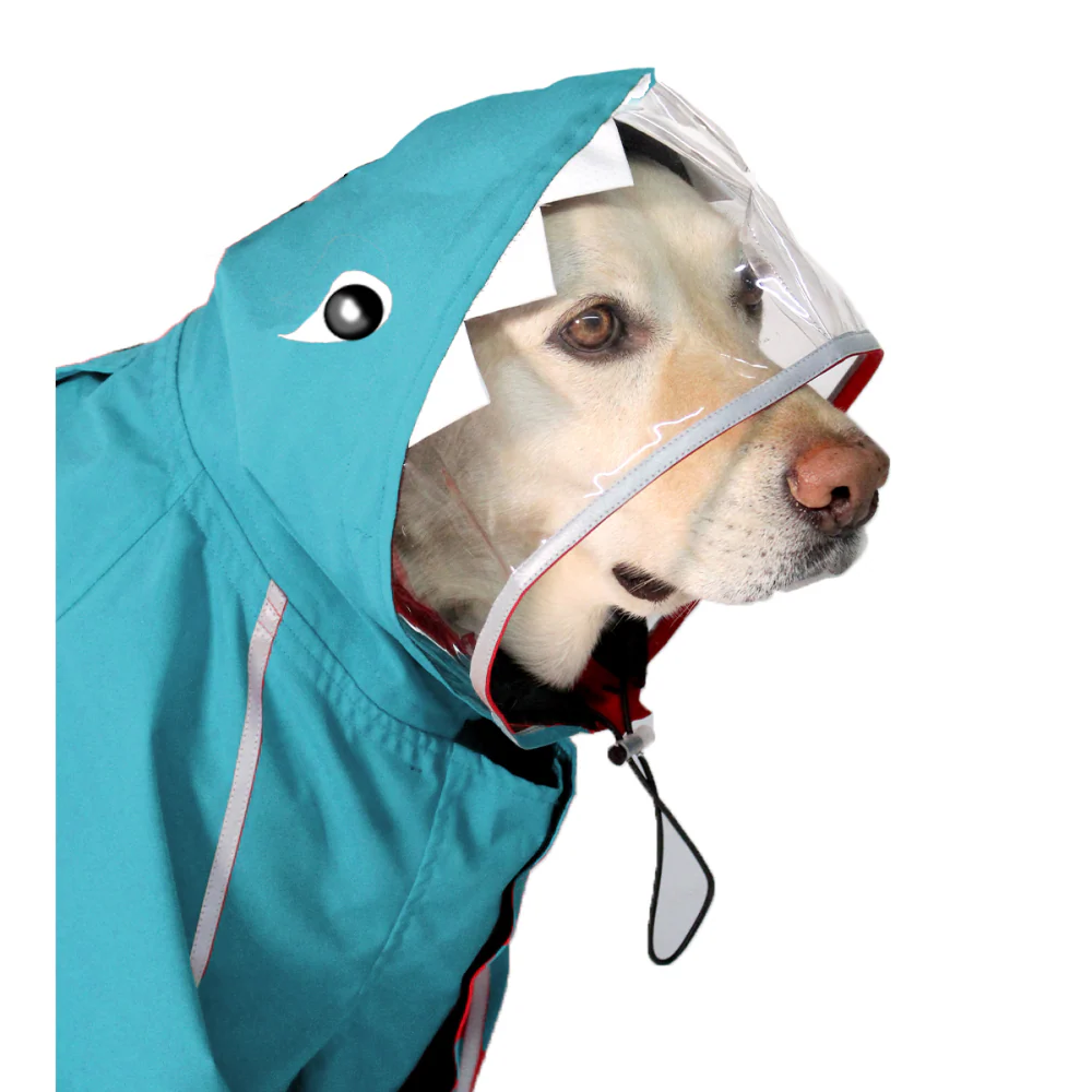 Dogobow Shark Body Suit Raincoat for Dogs and Cats (Blue) - Image 4