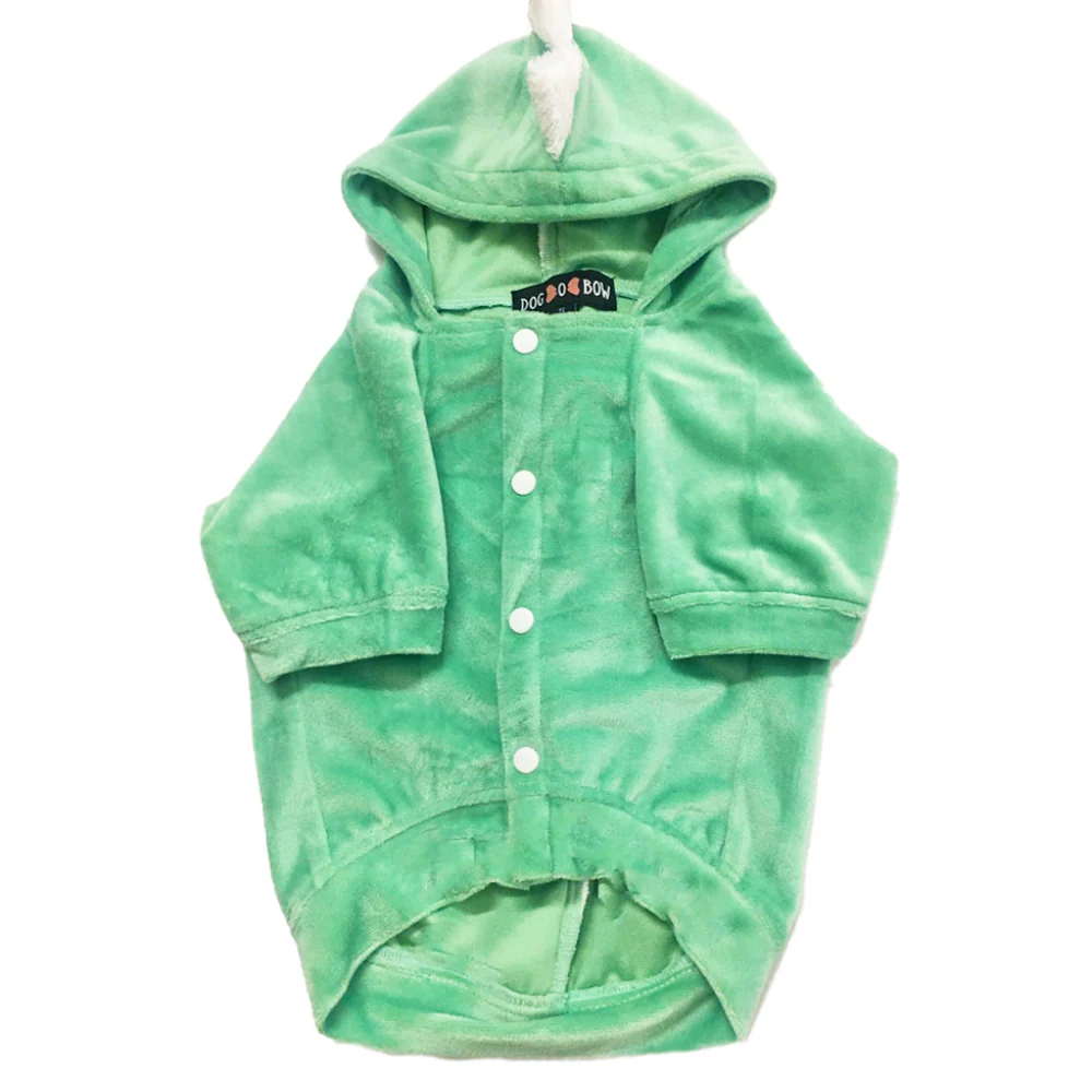 Dogobow The Good Dino Hoodie for Dogs and Cats (Teal Green/White) (Get a Bow Free) - Image 8