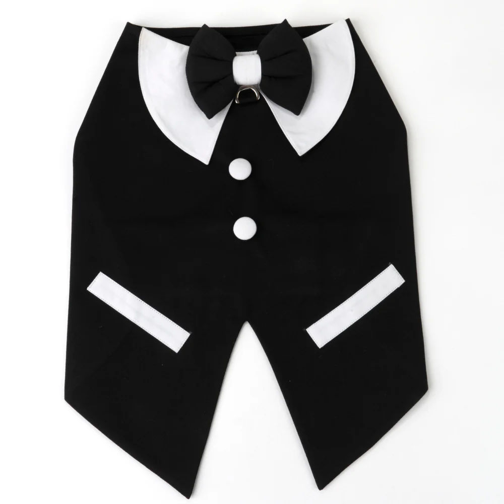 Dogobow Tuxedo Wrap for Dogs (Black / White) (Get a Bow Free) - Image 4