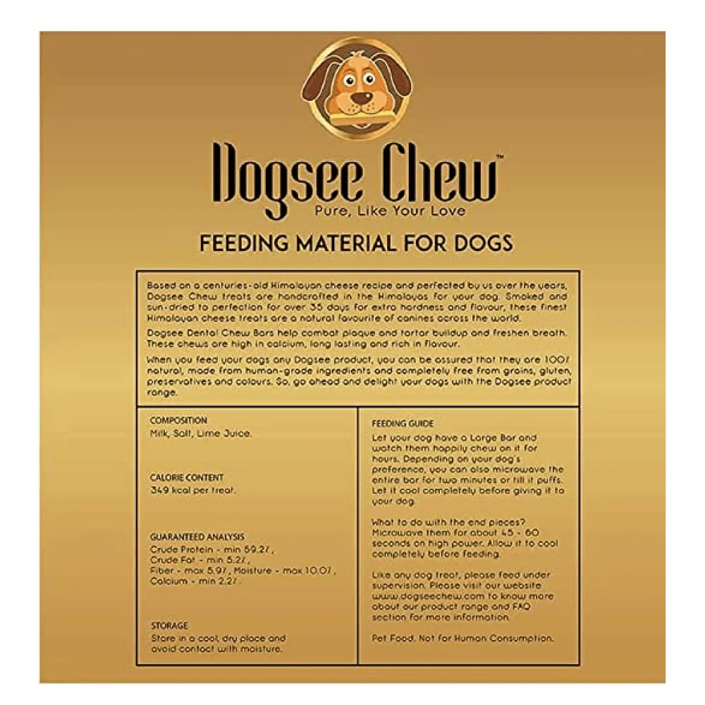 Dogsee Chew 100% Natural Yak Milk Bars Large Breed Dog Treats - Image 2
