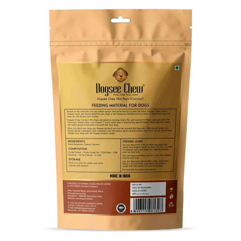 Dogsee Chew 100% Natural Yak Cheese Mini Pops Dog Treat - Image 2