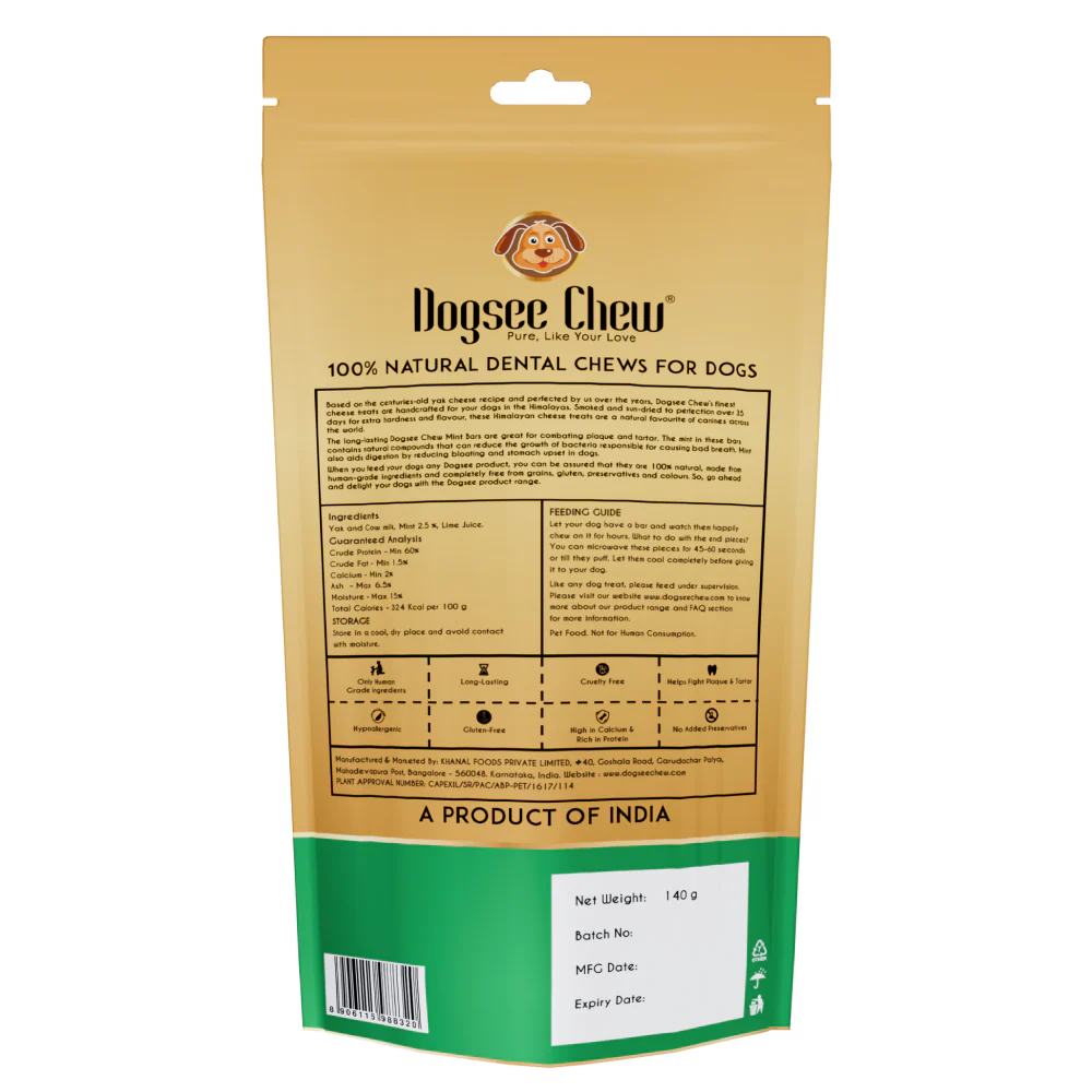 Dogsee Chew Mint Flavour Medium Bars Dog Treats - Image 2