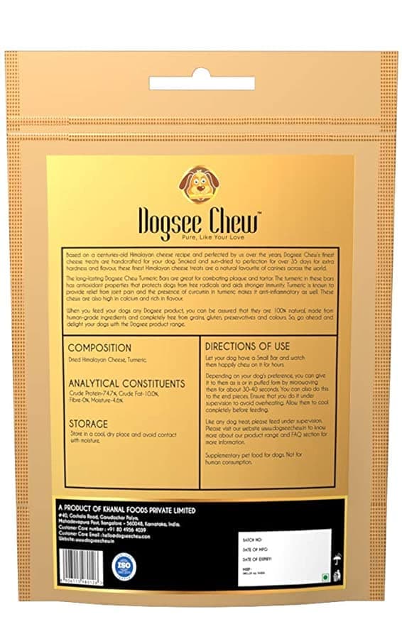 Dogsee Chew Turmeric Chew Bars Mini Breed Dog Treats - Image 2