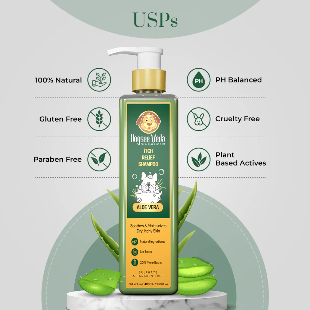 Dogsee Veda ITCH RELIEF Aloe Vera Shampoo for Dogs (200ml) - Image 7