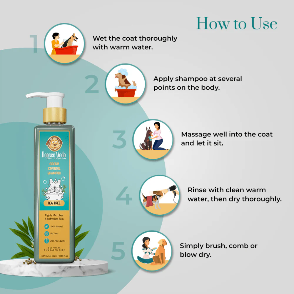 Dogsee Veda Odour Control Tea Tree Shampoo for Dogs - Image 5