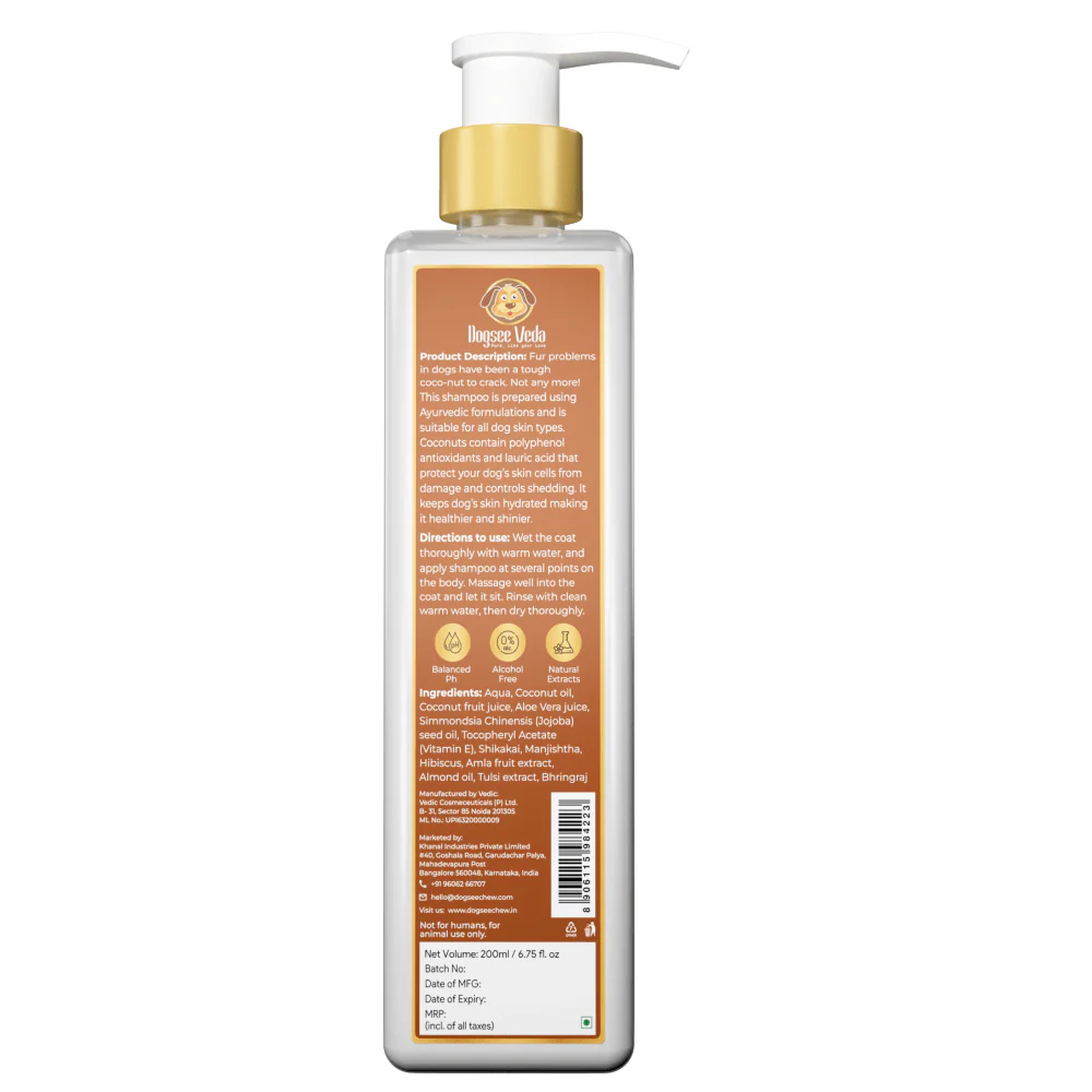 Dogsee Veda Shed Control Coconut Oil Shampoo for Dogs - Image 3
