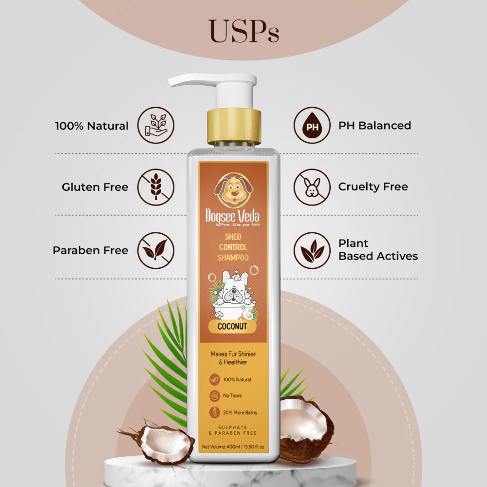 Dogsee Veda Shed Control Coconut Oil Shampoo for Dogs - Image 6