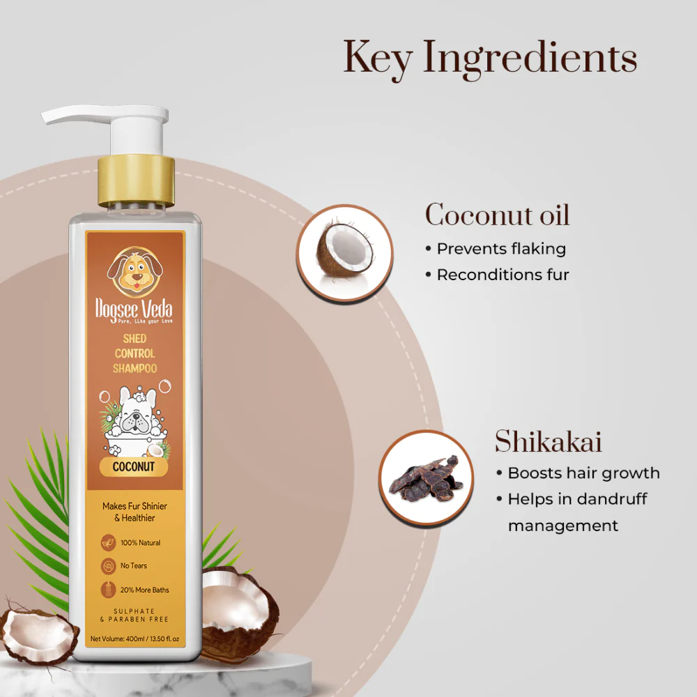 Dogsee Veda Shed Control Coconut Oil Shampoo for Dogs - Image 7