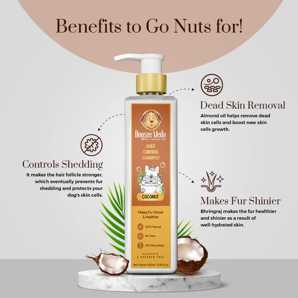 Dogsee Veda Shed Control Coconut Oil Shampoo for Dogs - Image 8