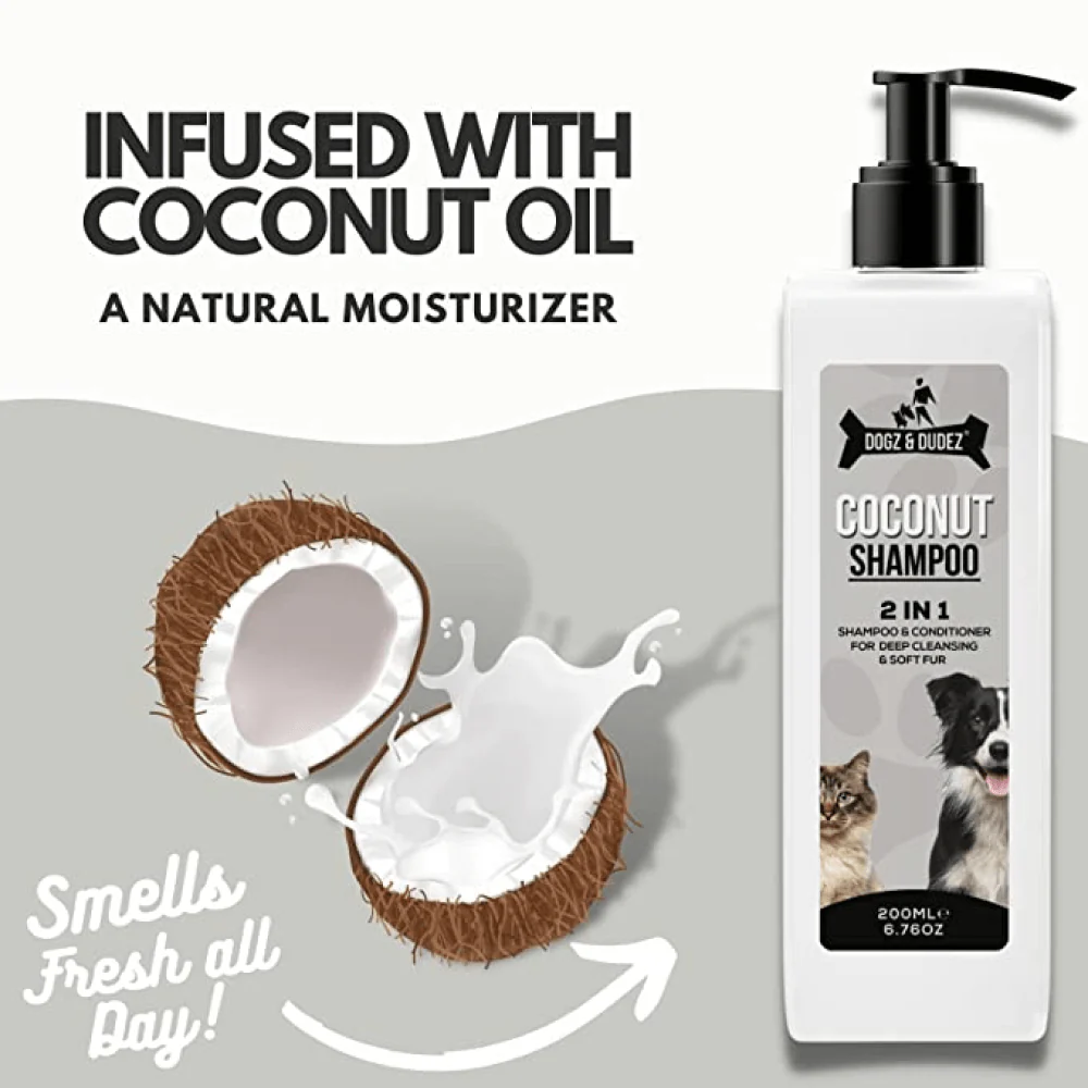 DOGZ & DUDEZ Coconut Shampoo for Dogs and Cats - Image 4