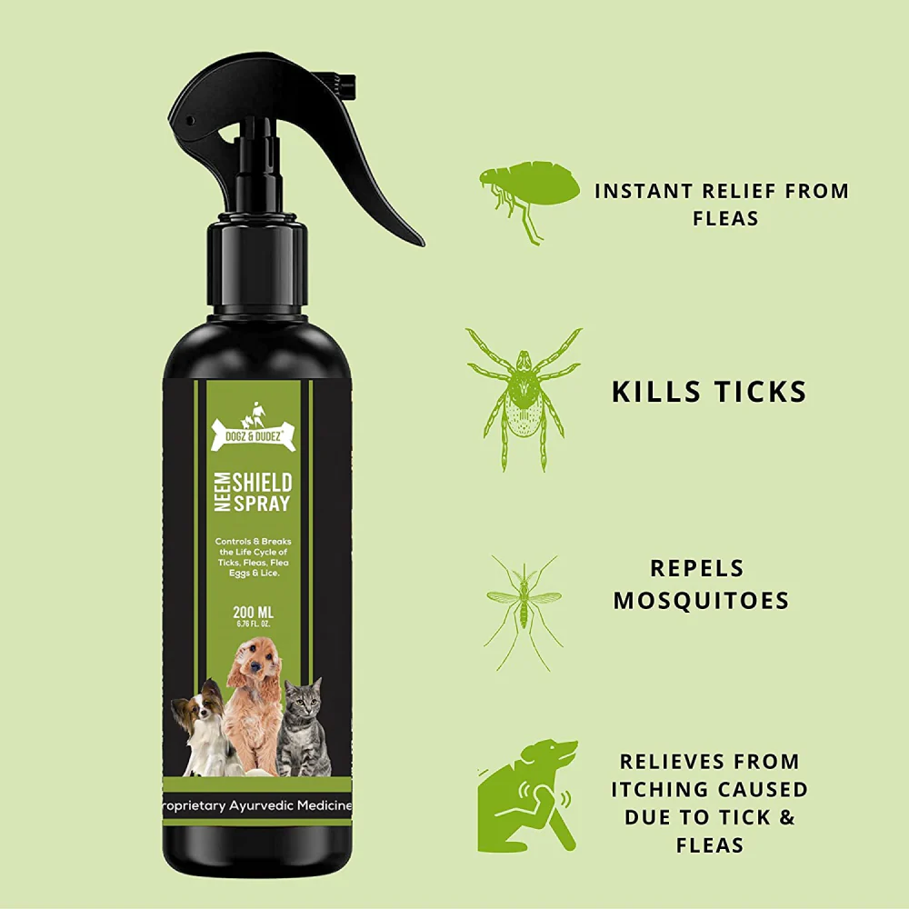 DOGZ & DUDEZ Natural Neem Shield Tick & Flea Repellent Spray for Dogs and Cats - Image 7