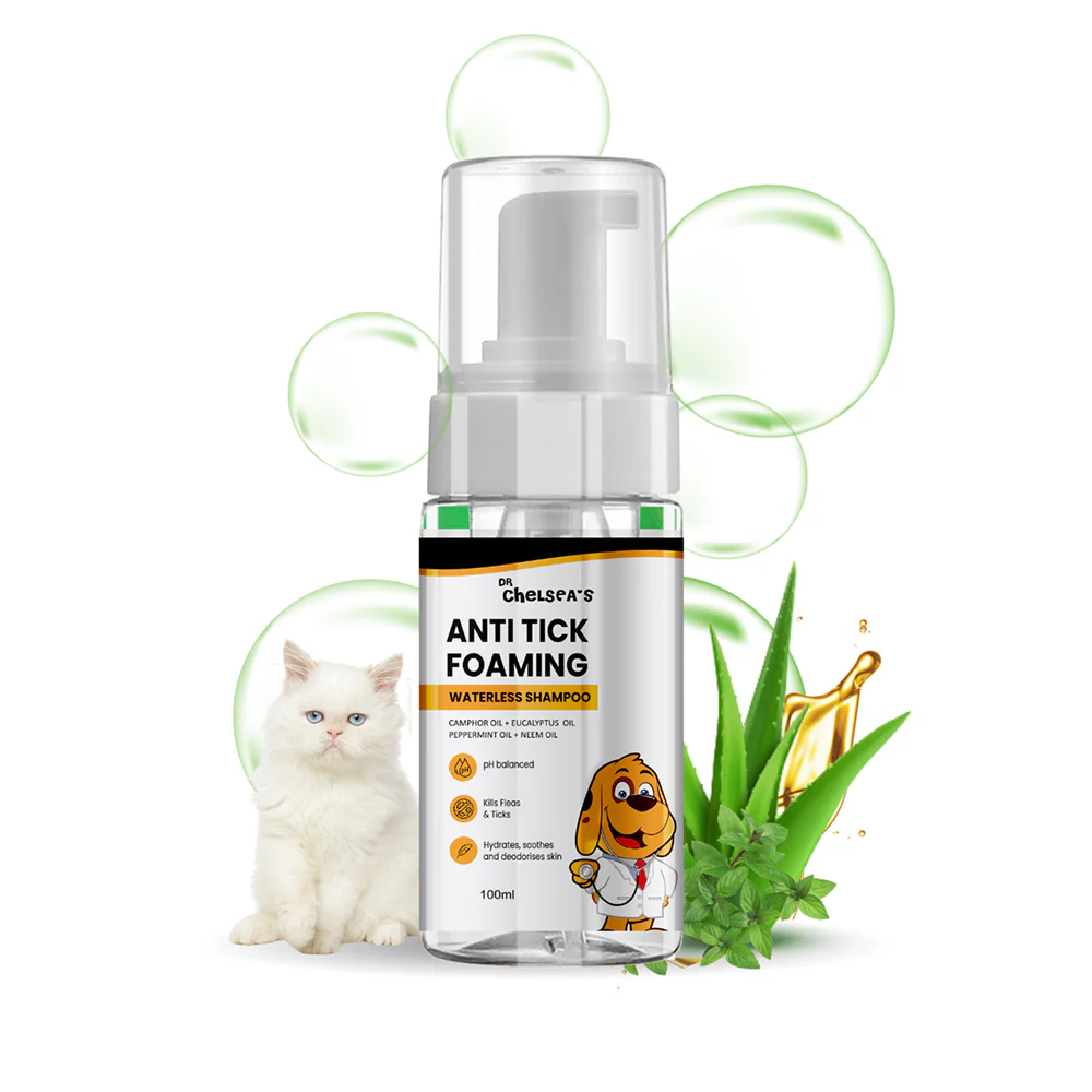 Dr. Chelsea's Anti Tick Foaming Waterless Shampoo for Cats & Dogs - Image 7