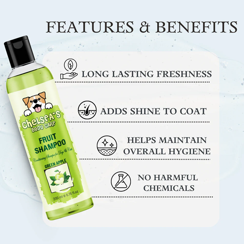 Dr. Chelsea's Green Apple Fruit Conditing Shampoo for Cats & Dogs - Image 2