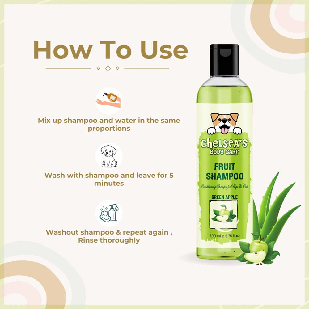 Dr. Chelsea's Green Apple Fruit Conditing Shampoo for Cats & Dogs - Image 3