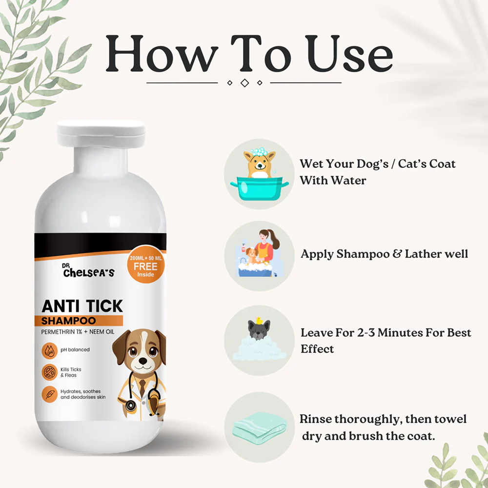 Dr. Chelsea's Neem Oil Anti Tick Shampoo for Cats & Dogs - Image 3