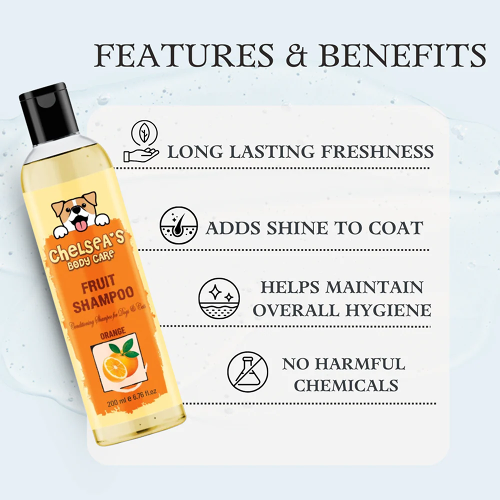 Dr. Chelsea's Orange Fruit Conditing Shampoo for Cats & Dogs - Image 2