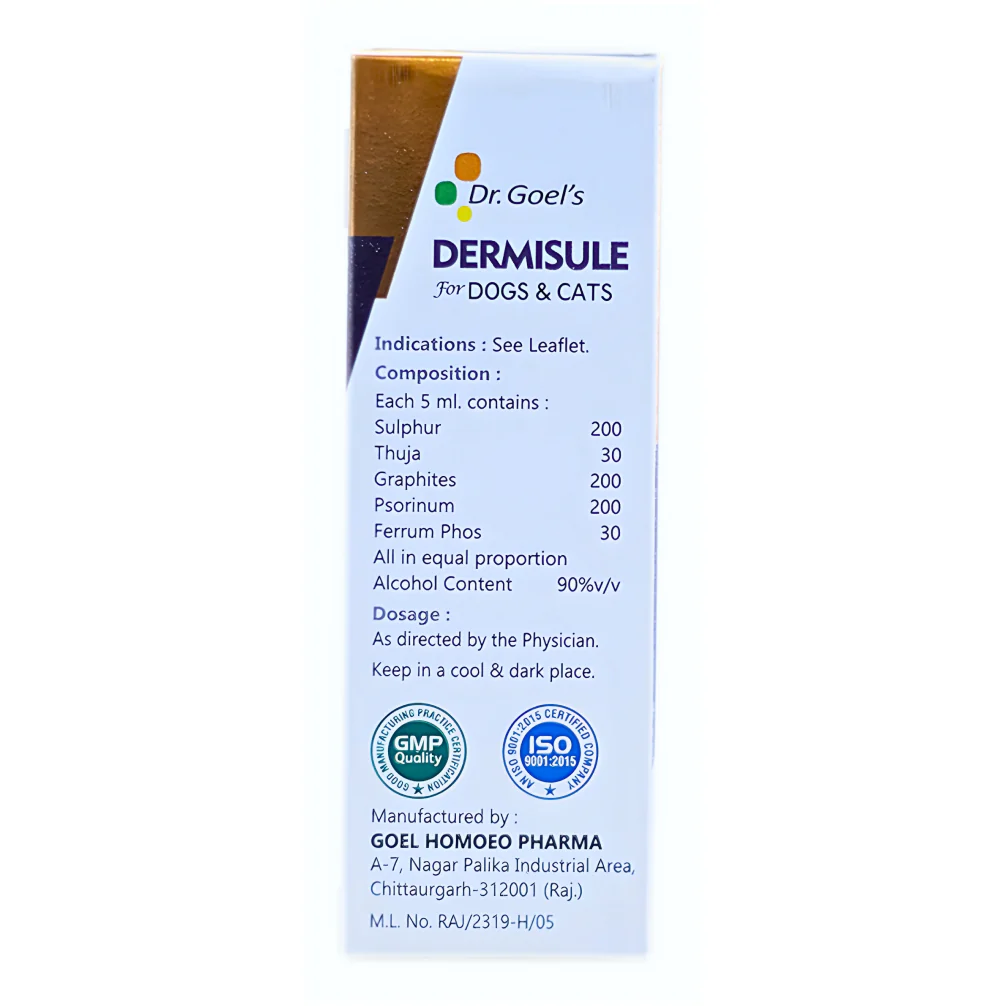Dr Goel's Dermisule for Dogs and Cats (30ml) - Image 5