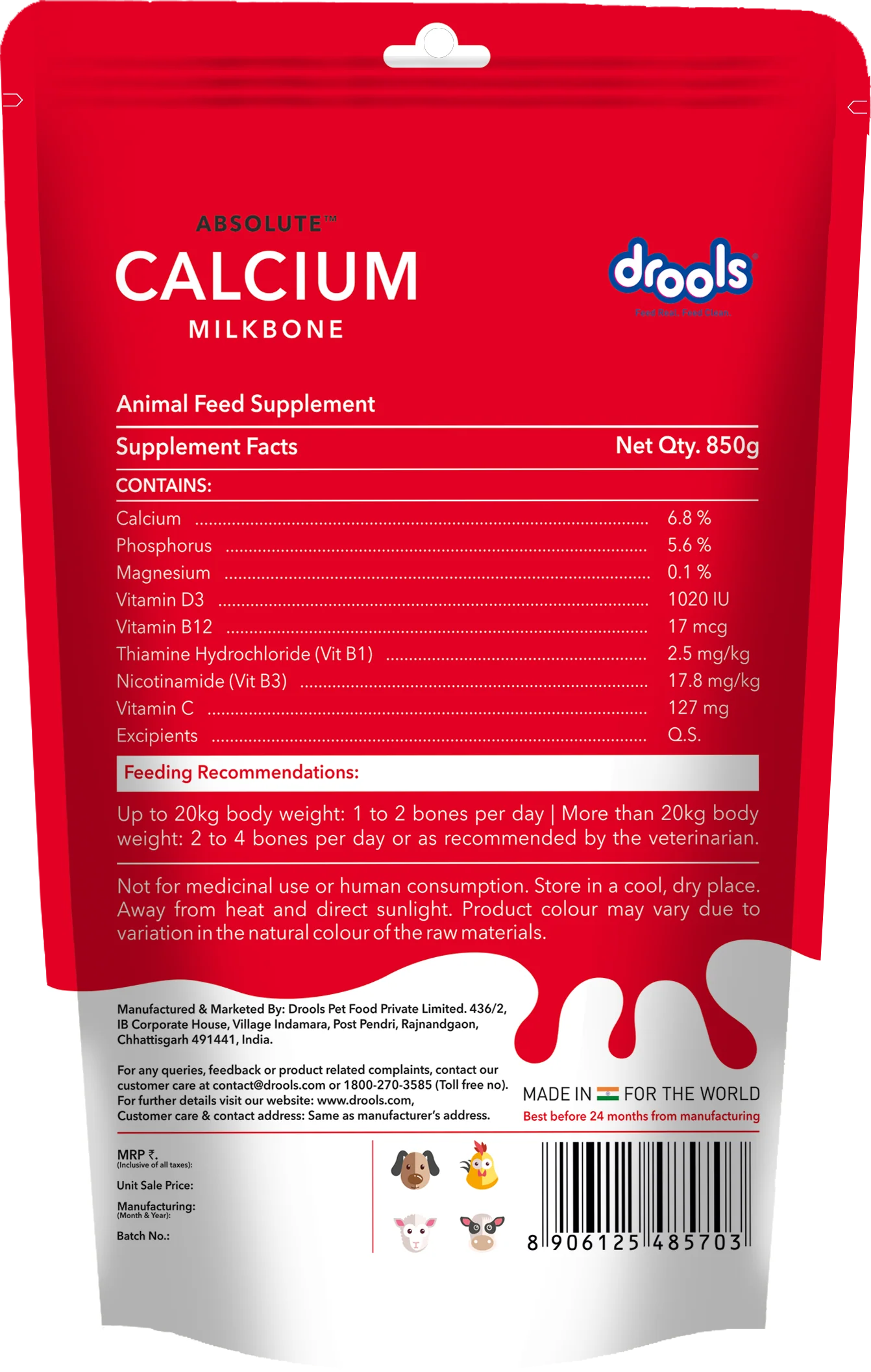 Drools Absolute Calcium Bone Pouch for Dogs - Image 6