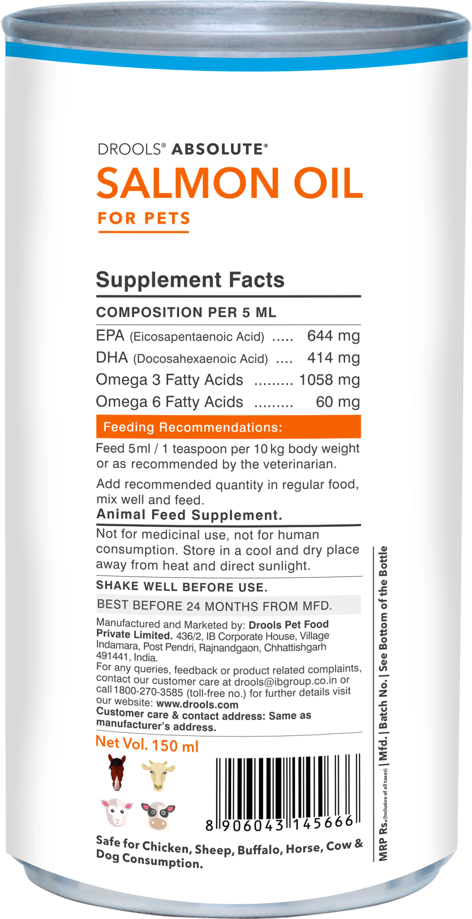Drools Absolute Salmon Oil Syrup Supplement for Dogs - Image 9