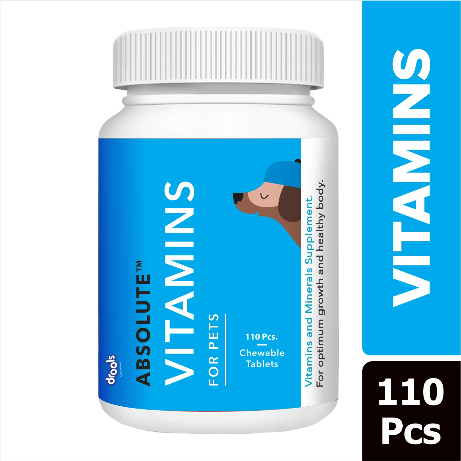 Drools Absolute Vitamin And Skin & Coat Supplement Tablets for Dogs Combo - Image 3