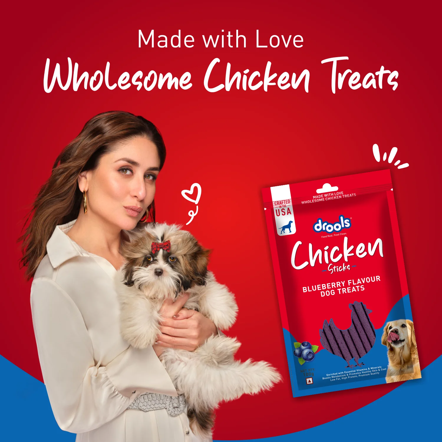 Drools Blueberry Flavour Chicken Sticks Treat for Dogs - Image 3