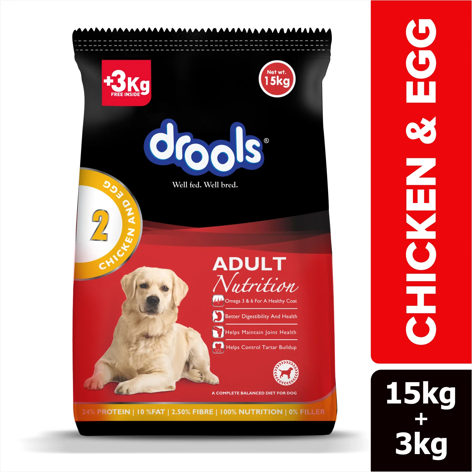 Drools Chicken and Egg Adult Dog Dry Food - Image 3