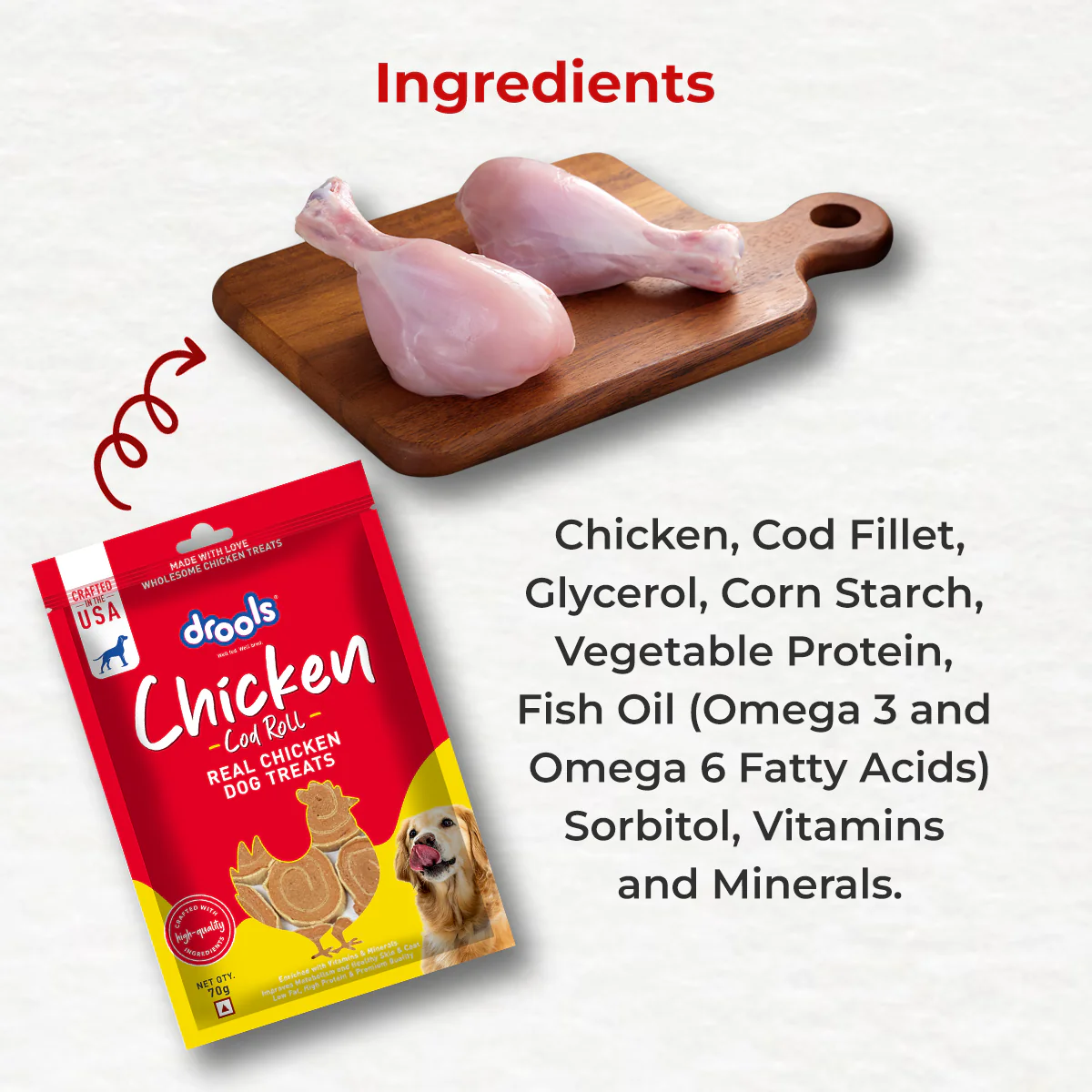 Drools Chicken Cod Roll Dog Treats - Image 4