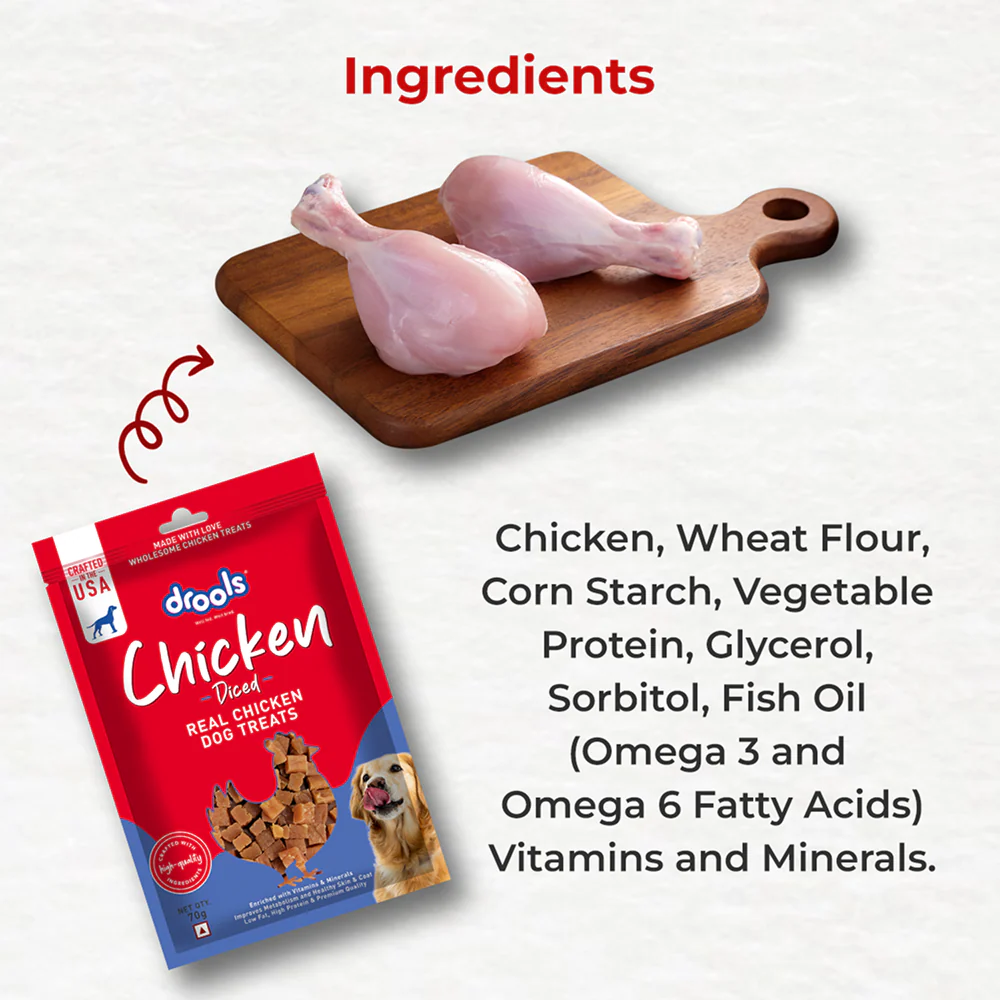 Drools Chicken Diced Dog Treats - Image 7
