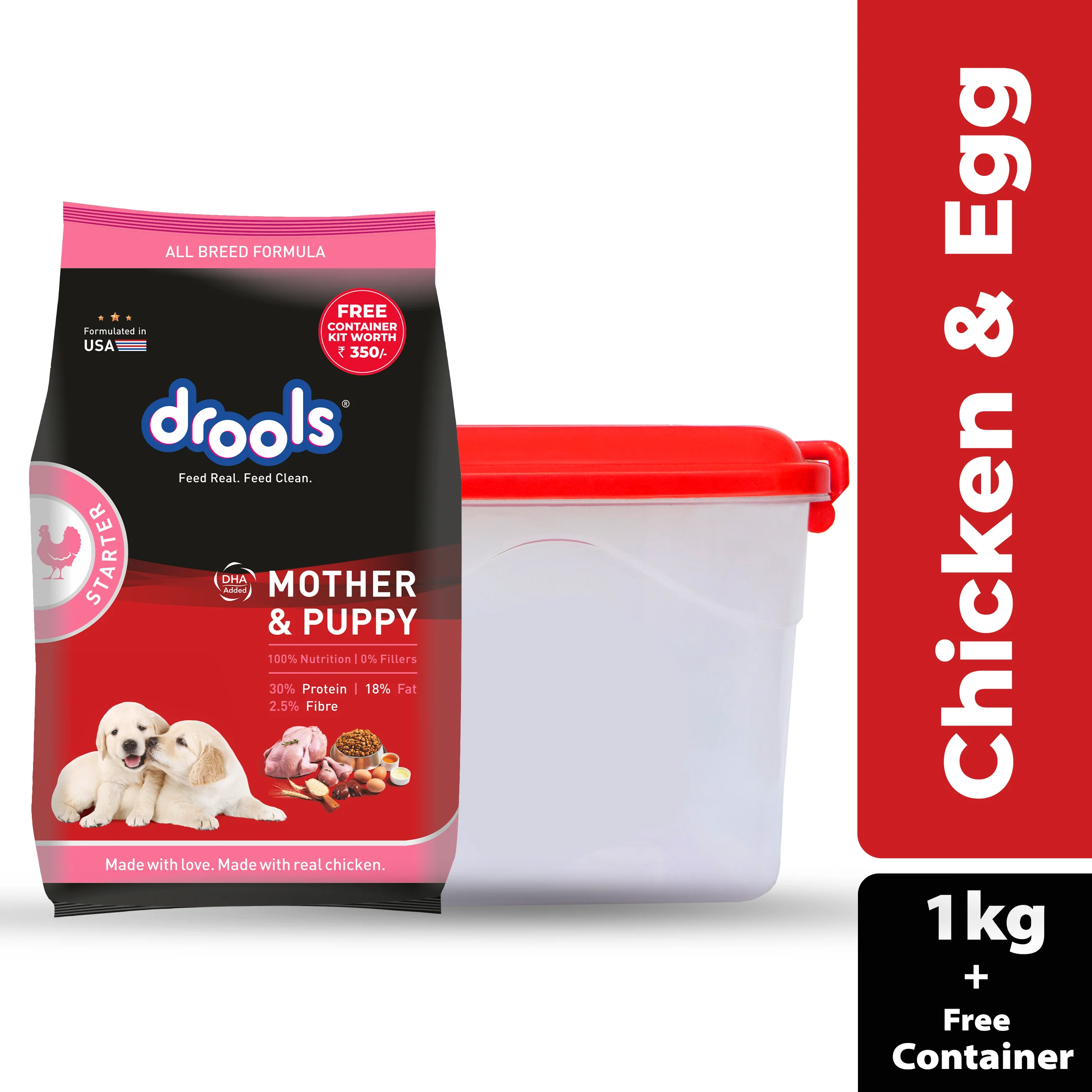 Drools Chicken and Egg Mother and Puppy Dog Dry Food - Image 2
