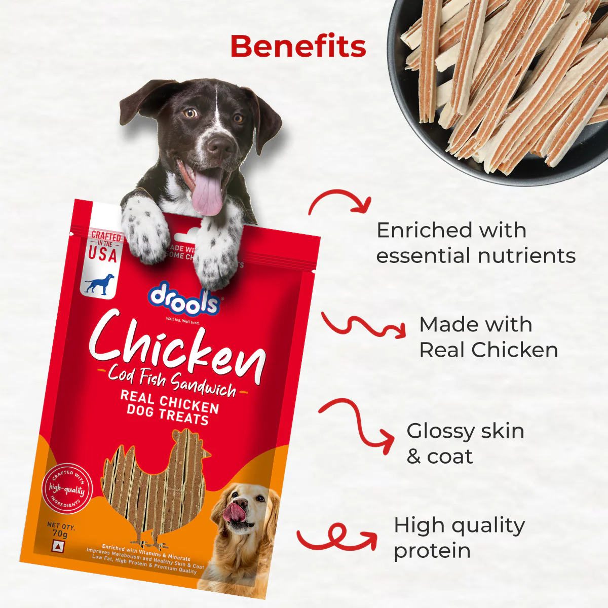 Drools Cod Fish Sandwich Dog Treats - Image 4