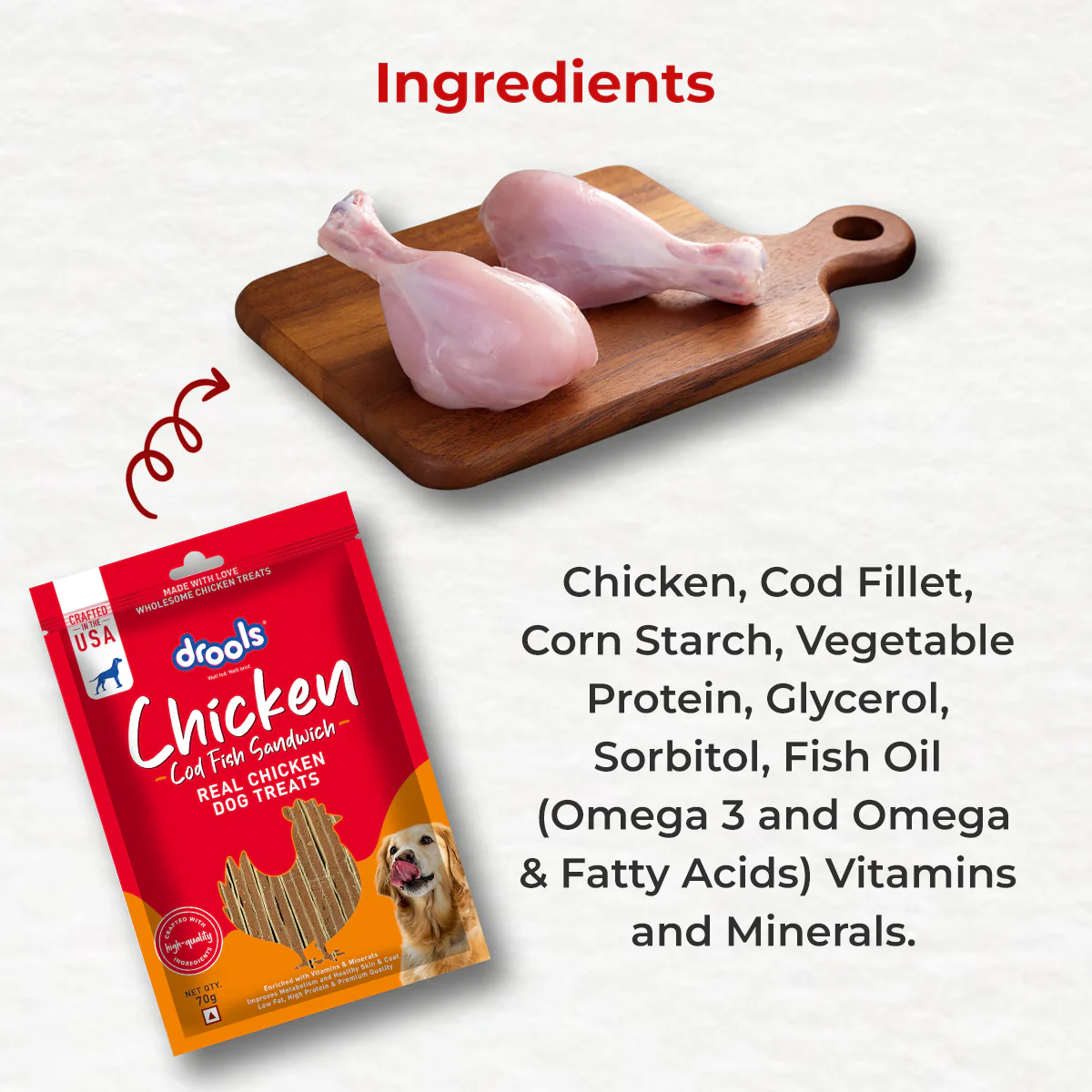 Drools Cod Fish Sandwich Dog Treats - Image 5