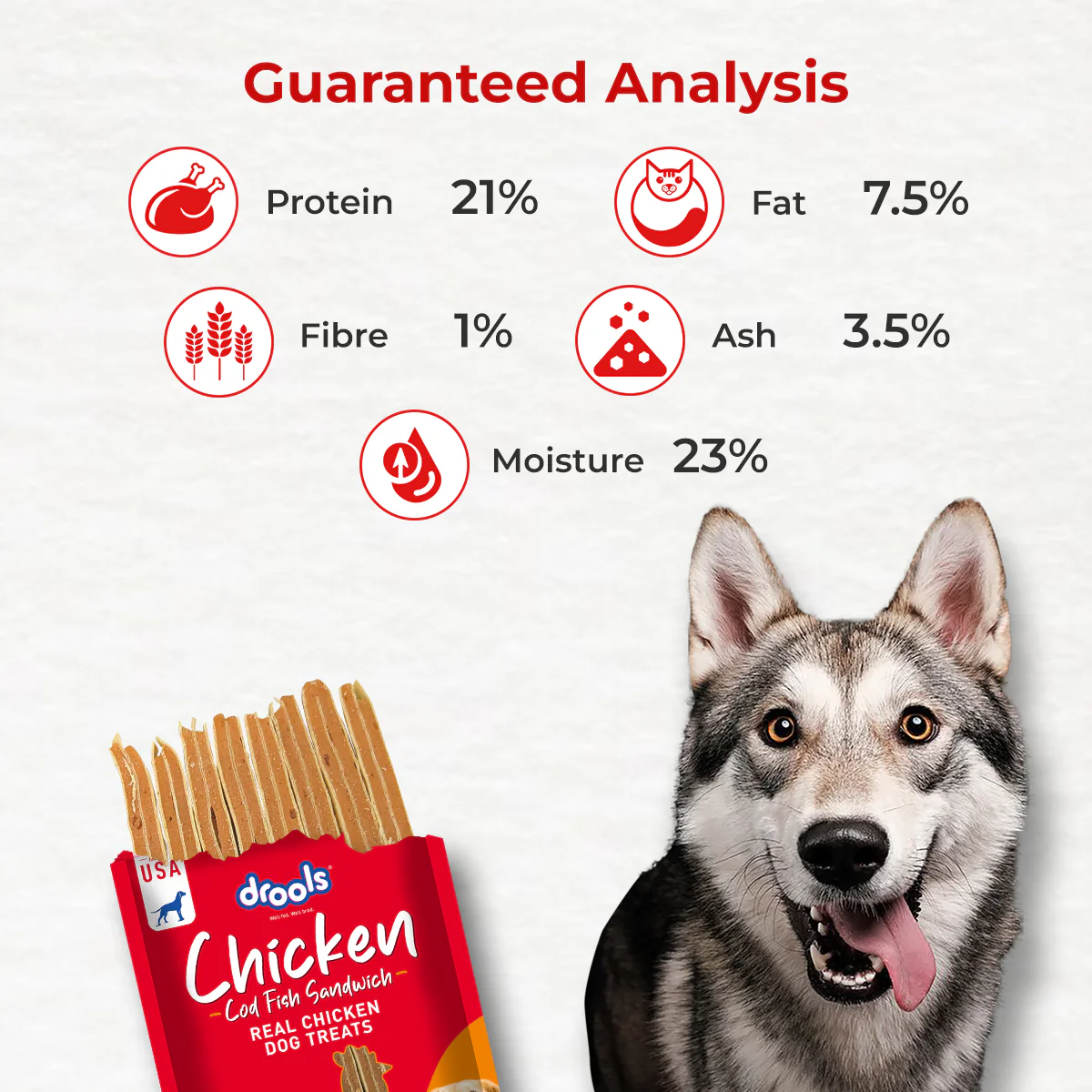 Drools Cod Fish Sandwich Dog Treats - Image 7