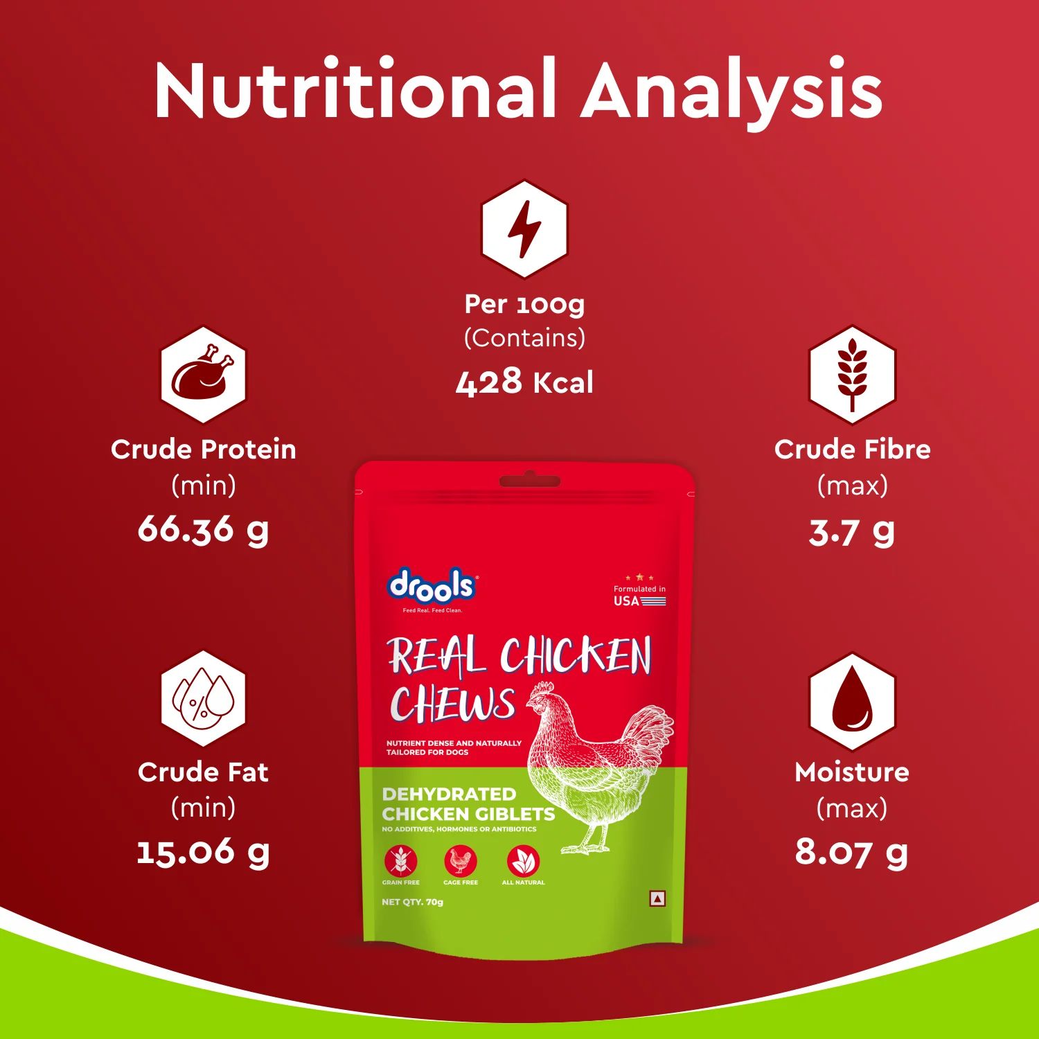 Drools Dehydrated Real Chicken Giblets Chews Treat for Dogs - Image 8