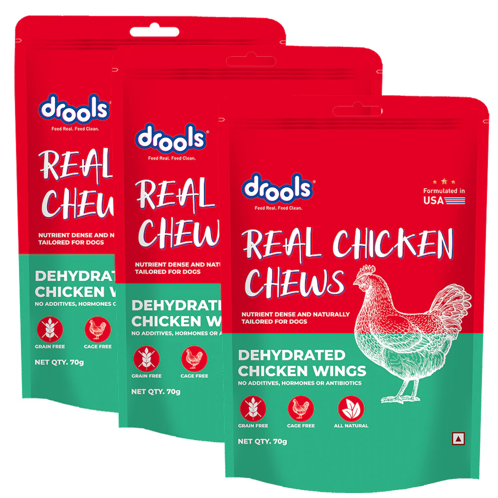 Drools Dehydrated Real Chicken Wing Chews Treat for Dogs - Image 3