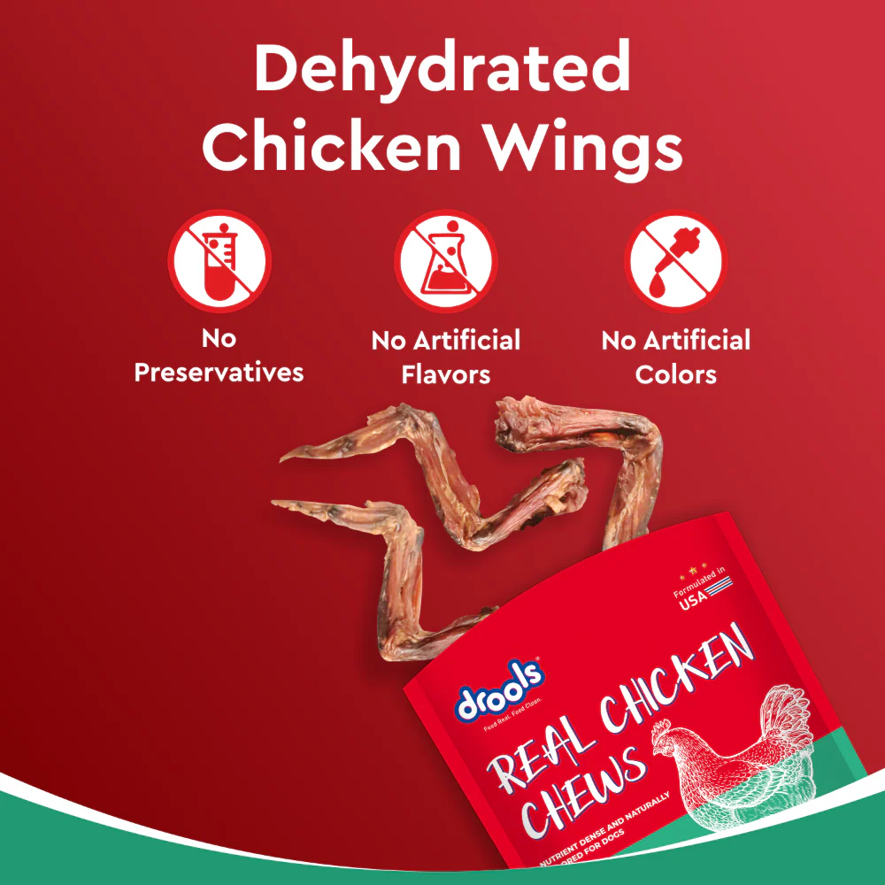Drools Dehydrated Real Chicken Wing Chews Treat for Dogs - Image 6