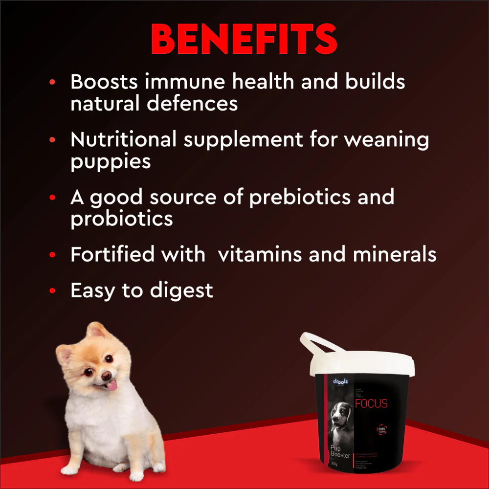 Drools Focus Pup Booster Puppy Weaning Diet for All Breeds (300g) - Image 3