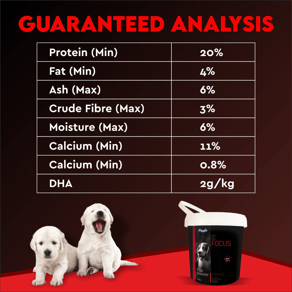 Drools Focus Pup Booster Puppy Weaning Diet for All Breeds (300g) - Image 6