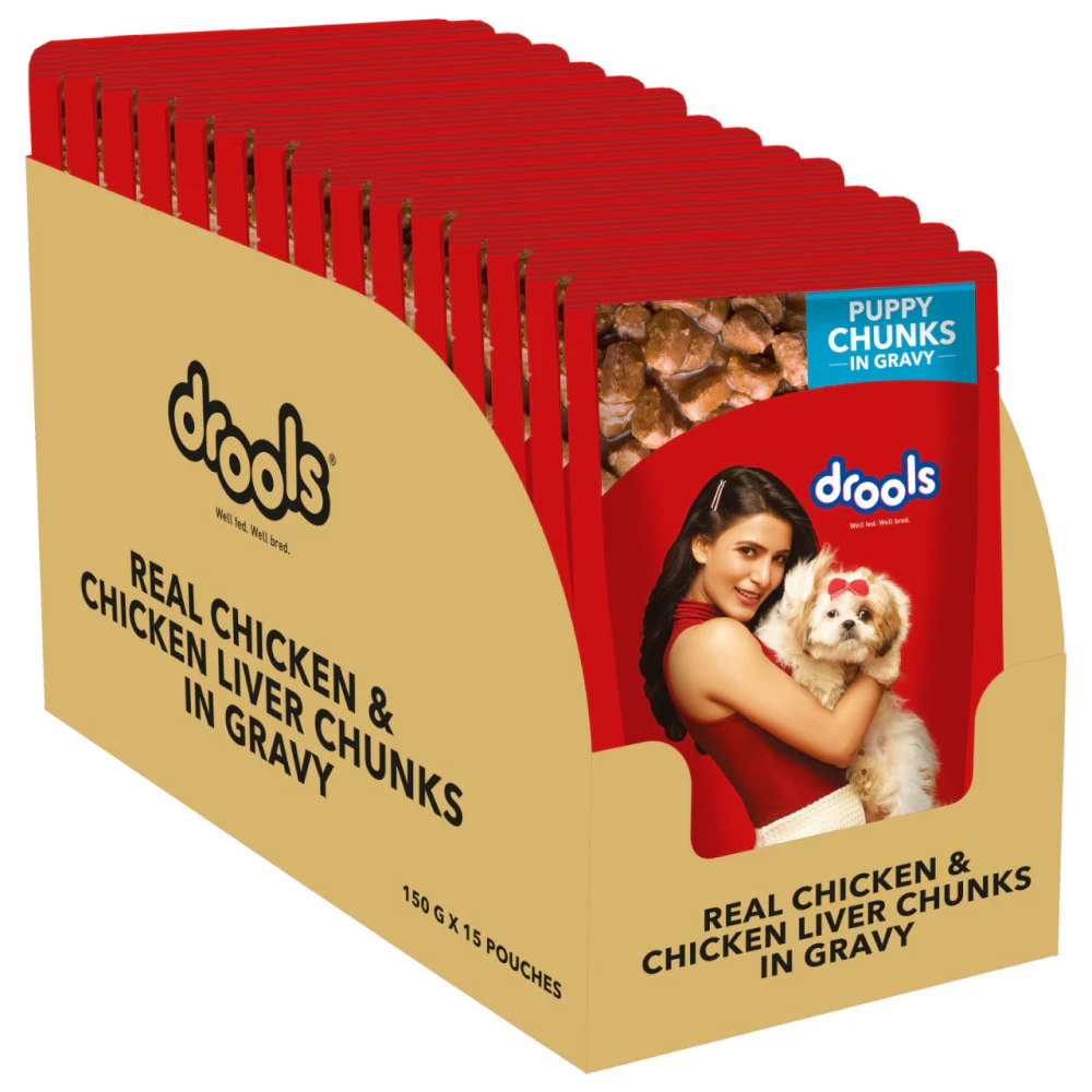 Drools Focus Super Premium Dry Food and Chicken & Chicken Liver Chunks in Gravy Puppy Dog Wet Food Combo - Image 14