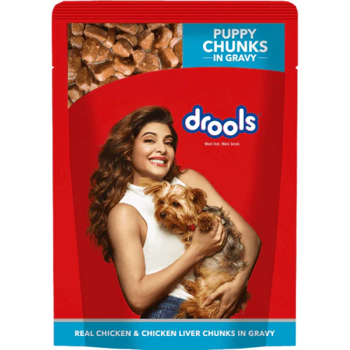 Drools Focus Super Premium Puppy Dry Food and Real Chicken & Chicken Liver Chunks in Gravy Puppy Wet Food Combo - Image 2