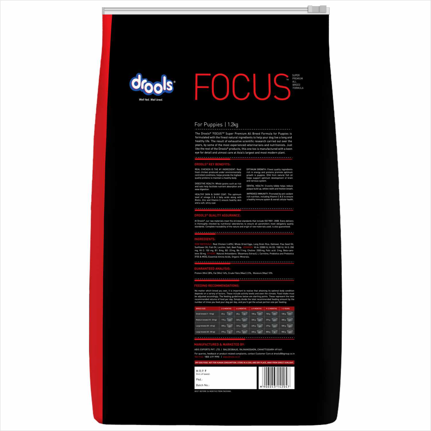 Drools Focus Super Premium Puppy Dry Food and Real Chicken & Chicken Liver Chunks in Gravy Puppy Wet Food Combo - Image 4