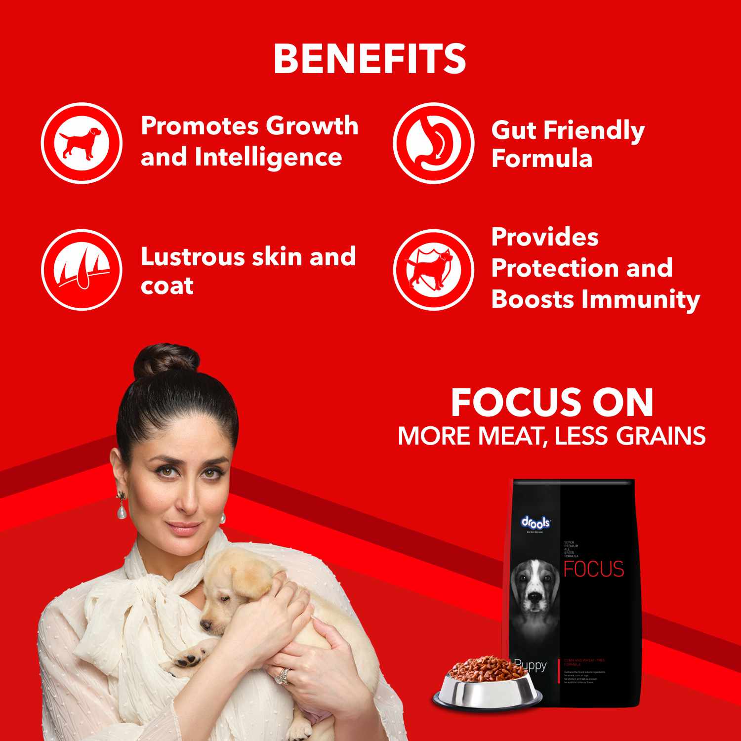 Drools Focus Super Premium Puppy Dry Food and Real Chicken & Chicken Liver Chunks in Gravy Puppy Wet Food Combo - Image 7
