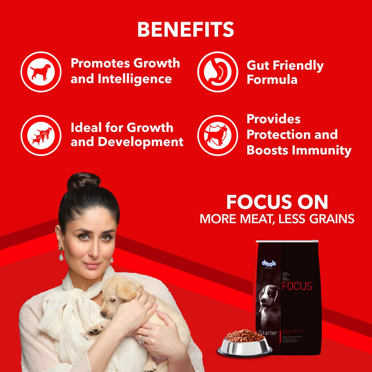 Drools Focus Super Premium Starter Dog Dry Food | Corn & Wheat Free Formula - Image 3