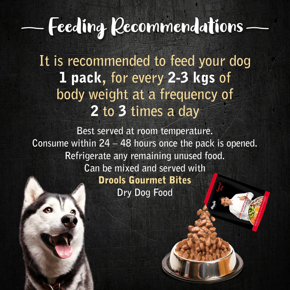 Drools Gourmet Bites Sanjeev Kapoor Recipe Very Veggie Chicken Adult Dog Wet Food - Image 3