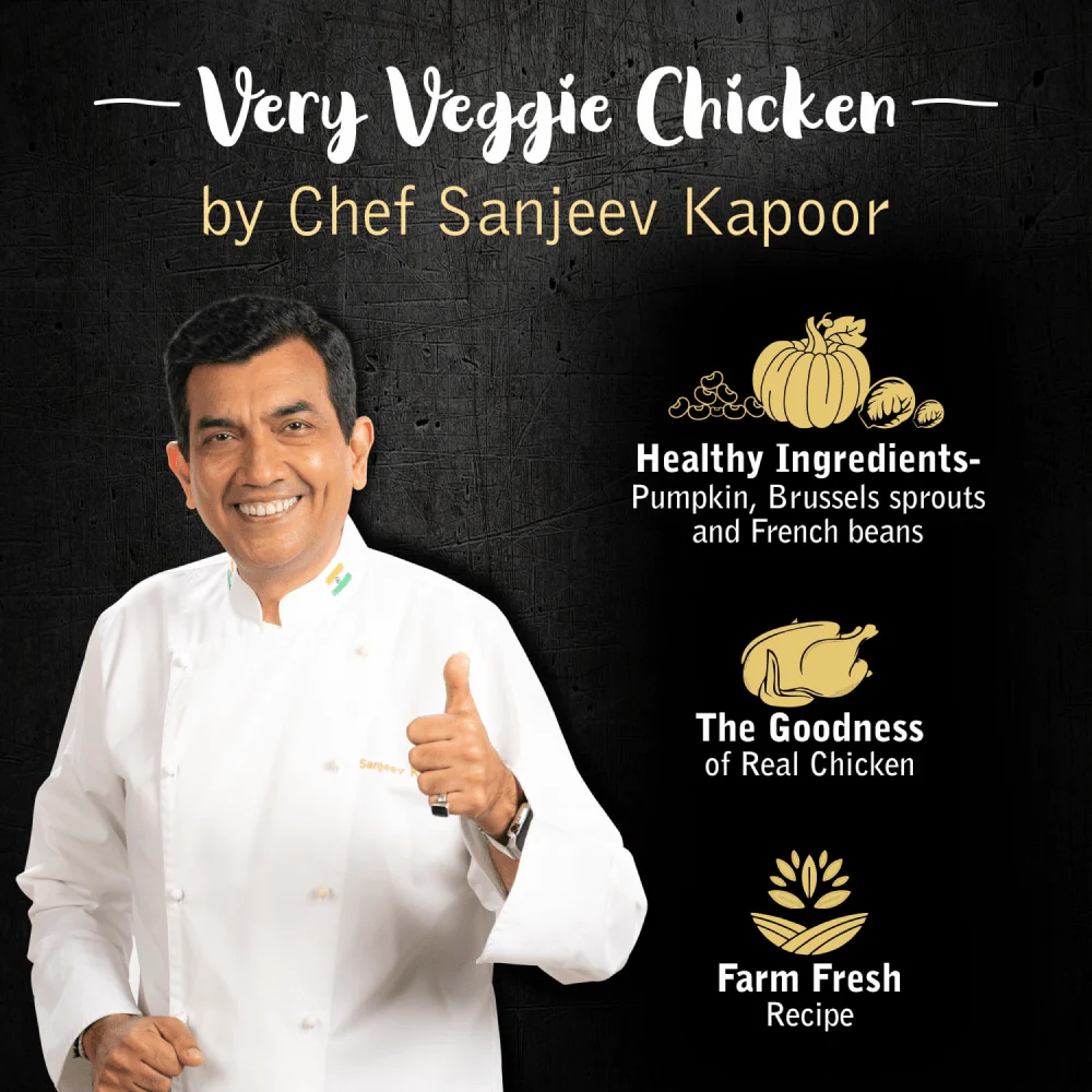 Drools Gourmet Bites Sanjeev Kapoor Recipe Very Veggie Chicken Adult Dog Wet Food - Image 4