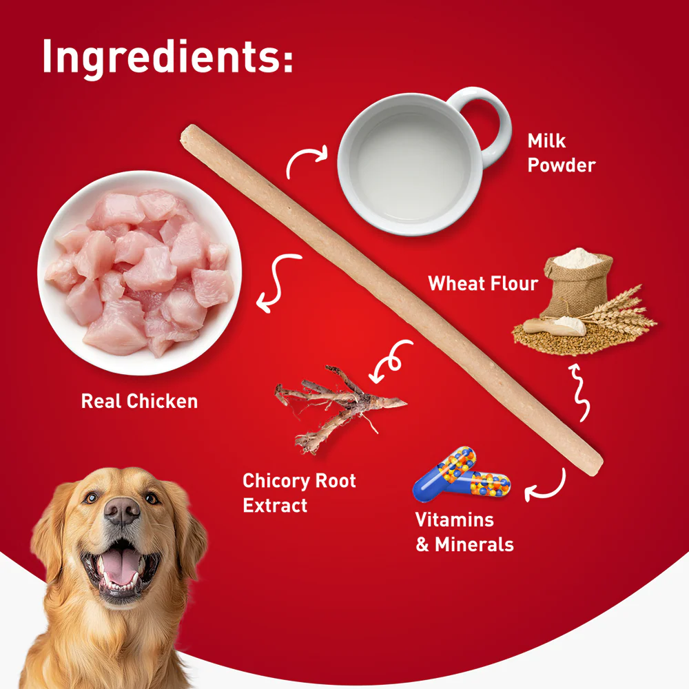 Drools Milk Flavour Chicken Sticks Treat for Dogs - Image 5