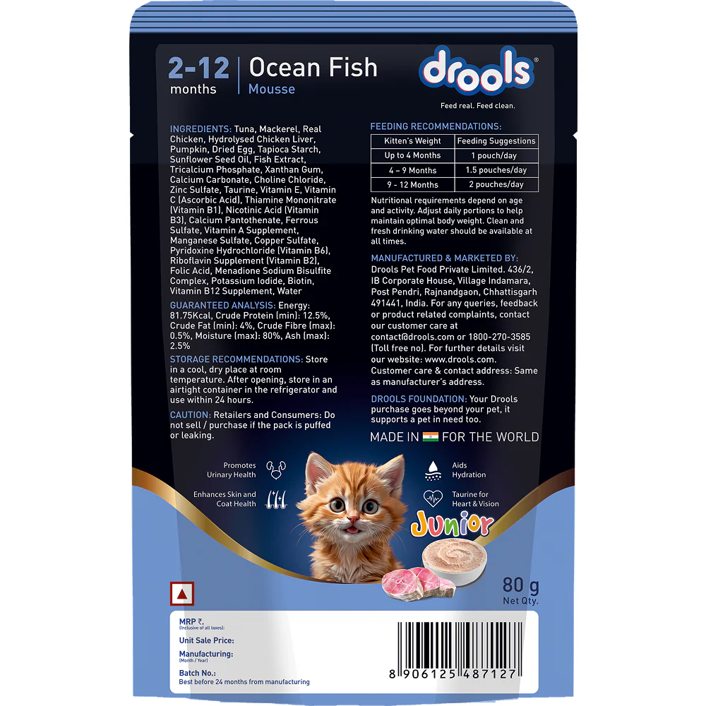 Drools Ocean Fish Mousse Kitten Cat Wet Food - Image 11