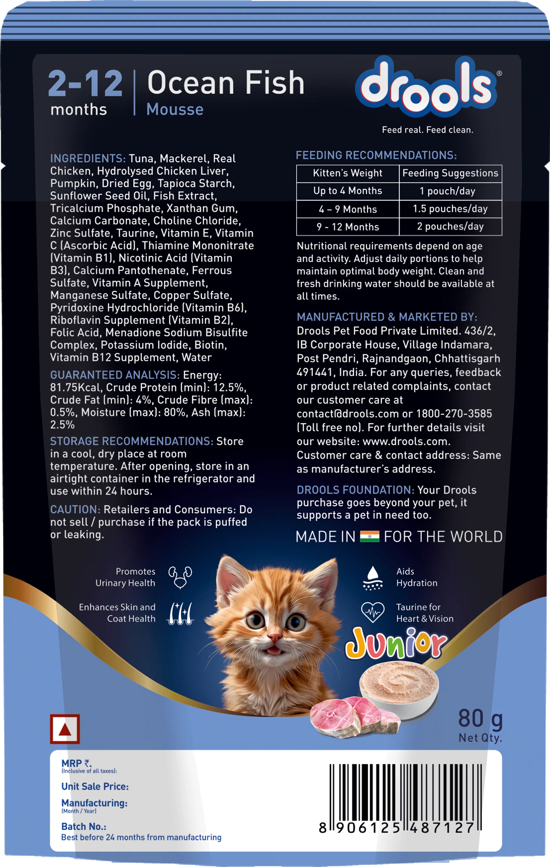 Drools Ocean Fish Mousse Kitten Cat Wet Food - Image 12