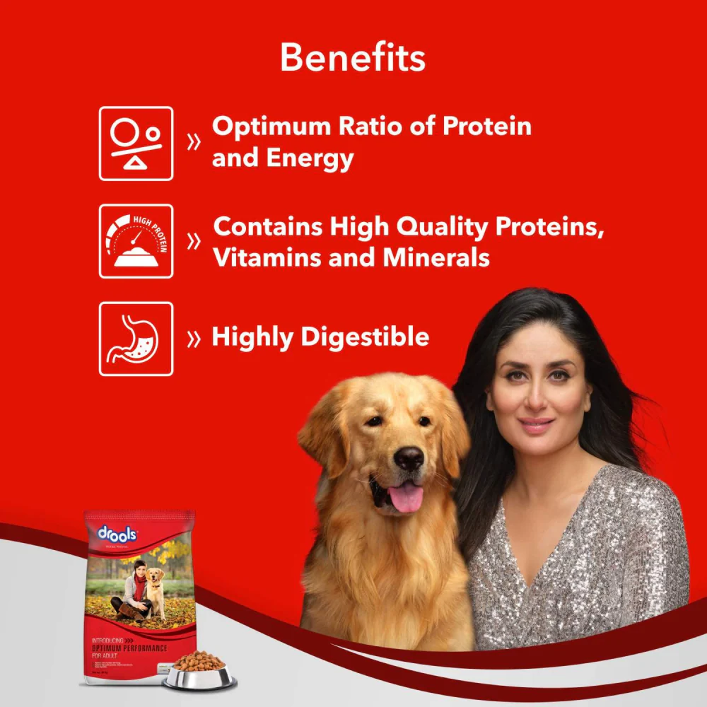 Drools Optimum Performance Adult Dog Dry Food (20kg) and Drools Invadeworm Dewormer Tablets for Dogs (pack of 10 Tablets) - Image 4